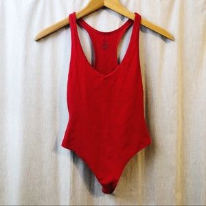 Red Racerback TNA Bodysuit